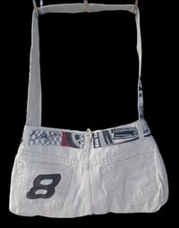 Image 2 of Handcrafted Upcycled Nascar Shoulder Bag #027