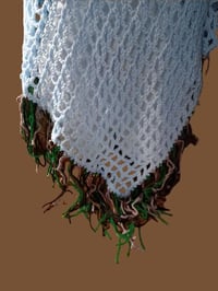 Image 3 of Lt Blue Open work Crochet Poncho