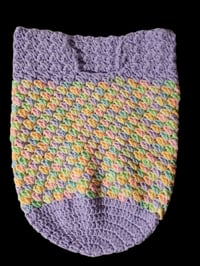 Image 1 of Purple With Pastel Color Blanket Sack