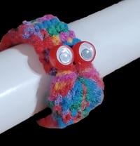 Image 1 of Child's Google Eyes Slap Bracelet Red/Multi