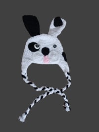 Image 2 of Black &amp; White Puppy Snuggle Sack with Hat