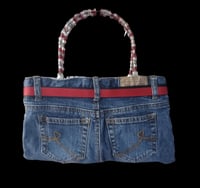 Image 3 of Handcrafted Upcycled Nascar Shoulder Bag #028
