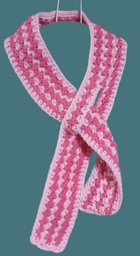 Image 1 of Child's Pink Handmade Keyhole Scarf