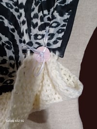 Image 2 of Black &amp; White Animal Cowl Scarf