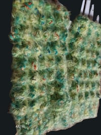 Image 2 of Silky Soft Green With Color Specs Handmade