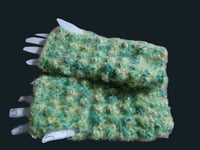 Image 3 of Silky Soft Green With Color Specs Handmade