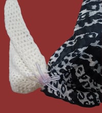 Image 4 of Black &amp; White Animal Cowl Scarf