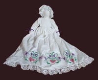 Image 1 of Handmade Pillowcase Doll With Embroidered Dress