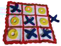 Image 1 of Crocheted Tic Tac Toe Game