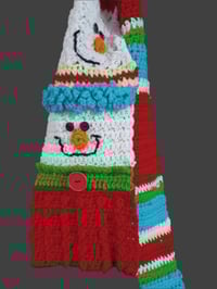 Image 2 of Handmade Snowman Faces Scarf