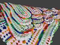 Image 2 of Bright and Cheerful Popcorn Balls Handmade Blanket