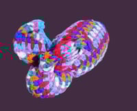 Image 1 of Multi Color Bunny Stuffy