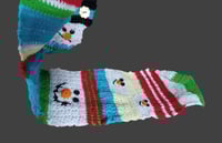 Image 3 of Handmade Snowman Faces Scarf