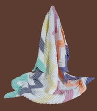 Image 3 of Pastel Zig Zag Handmade Blanket