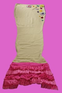 Image 2 of Mermaid Tail Pale Green Fleece Sack Blanket