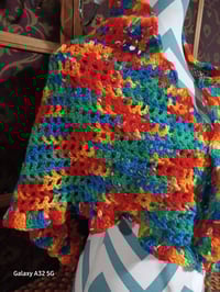 Image 7 of Hand Crochet Triangle Shawl/Scarf