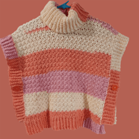 Image 1 of Just Peachy Girls Cowl Neck Poncho