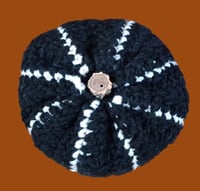 Image 2 of Black &amp; White Hand Crochet Pumpkin