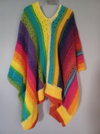Bright & Bold Crocheted Poncho