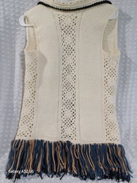 Image 2 of Sleeveless Cardigan With Flower Detail