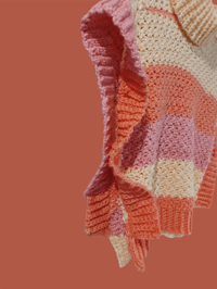 Image 3 of Just Peachy Girls Cowl Neck Poncho