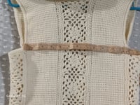 Image 4 of Sleeveless Cardigan With Flower Detail
