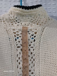Image 9 of Sleeveless Cardigan With Flower Detail