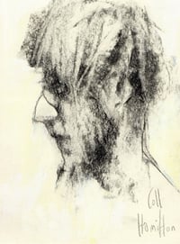 Image 2 of Crow - Charcoal and Acrylic Paint on Paper 