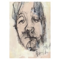 Image 1 of Shroud  - Charcoal and Acrylic Paint on Paper 