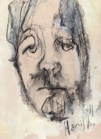 Image 2 of Shroud  - Charcoal and Acrylic Paint on Paper 