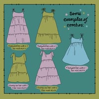 Image 5 of Patchwork Tie Smock Dress (made to order) (mini and midi length available)