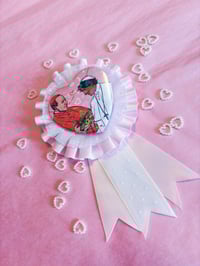 Image 2 of *LIMITED* Conclave Valentines Holographic Button + Sticker Set (February 2026)