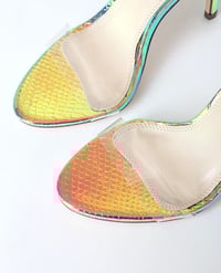 Image 2 of Lulus Ledah Hologram Snake Lace-up Heels