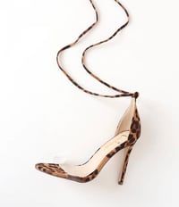 Image 3 of Lulus Ledah Leopard Suede Lace-Up Heels
