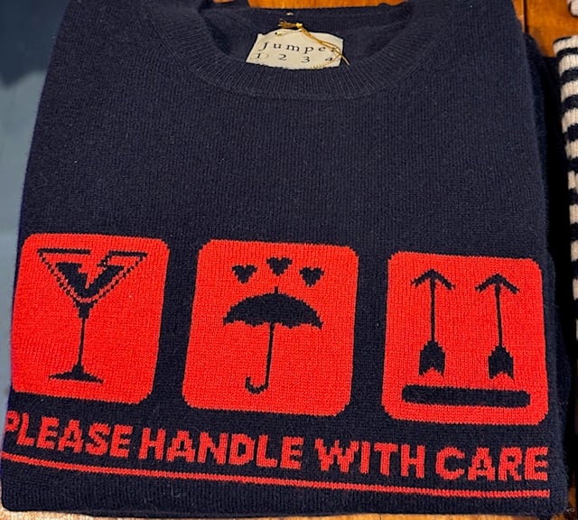 Image of Jumper1234 Cashmere Handle With Care Sweater