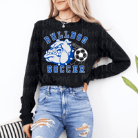 Bulldogs Soccer Net Black with back Long Sleeve 