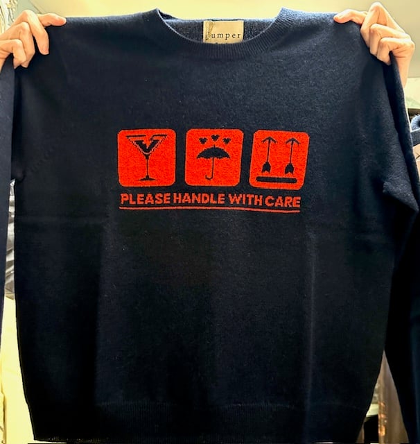 Image of Jumper1234 Cashmere Handle With Care Sweater