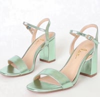 Image 3 of Lulus Arya Green Metallic High Heel Sandals