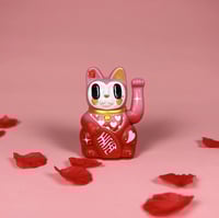 White Hearts 13cm Lucky Cat