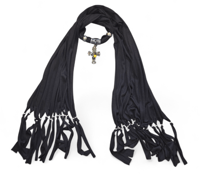 Image 2 of Necklace scarf-  Rosette Cross 