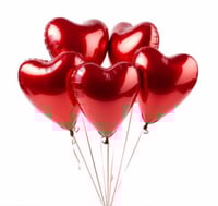 3 heart balloons 