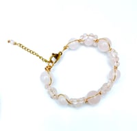 Image 1 of Rose quartz Handmade Copper Bangle