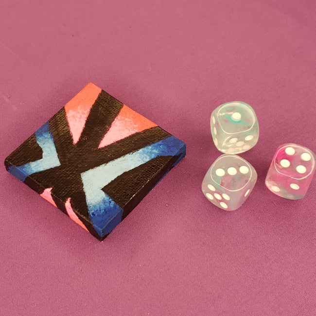 Painted Abstract Fridge Magnet #1