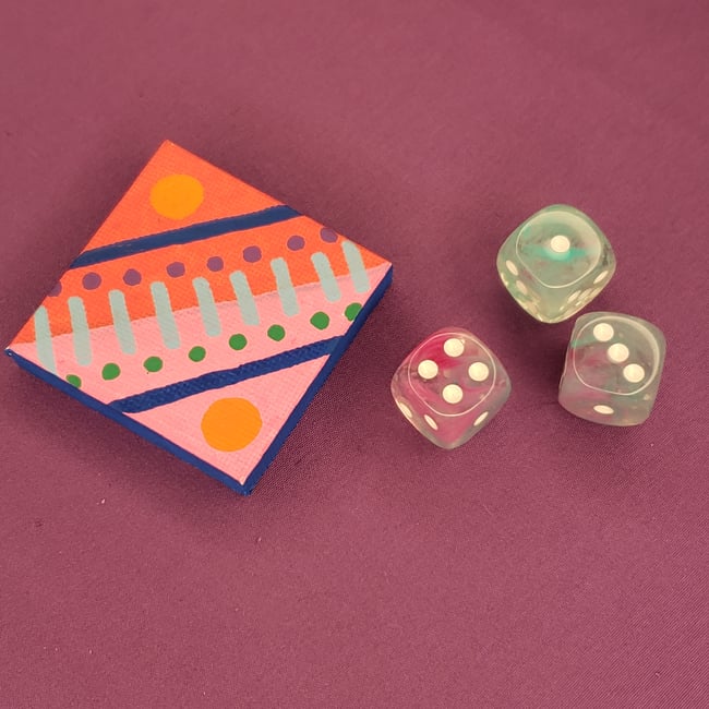 Painted Abstract Fridge Magnet #2