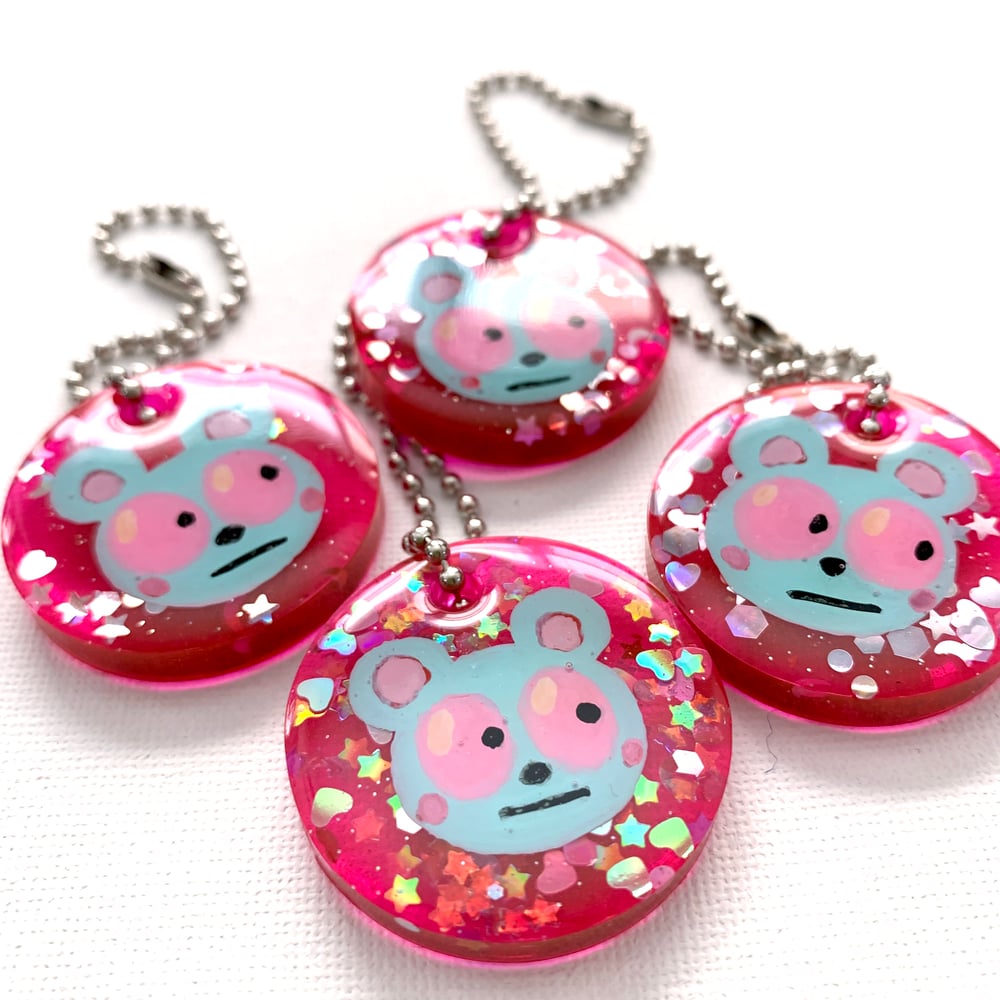 Image of Hand-Painted Bear Keychain