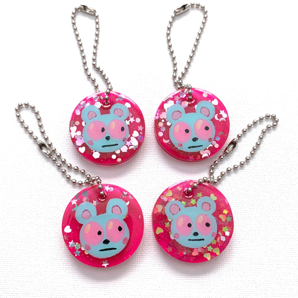 Image of Hand-Painted Bear Keychain