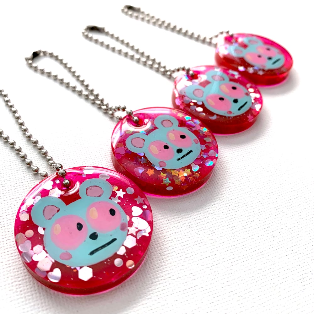 Image of Hand-Painted Bear Keychain