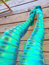 Thigh high Socks - Electric Vibes 