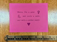 Image 1 of "I'm a Prize and You're a Catch" Letterpress Print