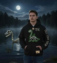 Image 1 of Skeleton Krew Hooded Pullover, Sweater, BLACK. TFK Bone Wyrm